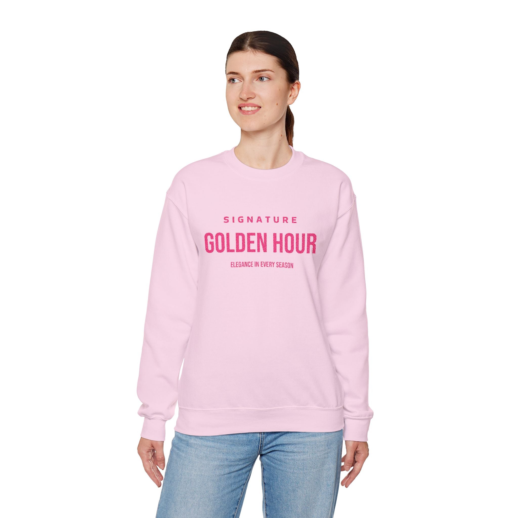 Pink Embroidered Signature Crewneck Sweatshirt