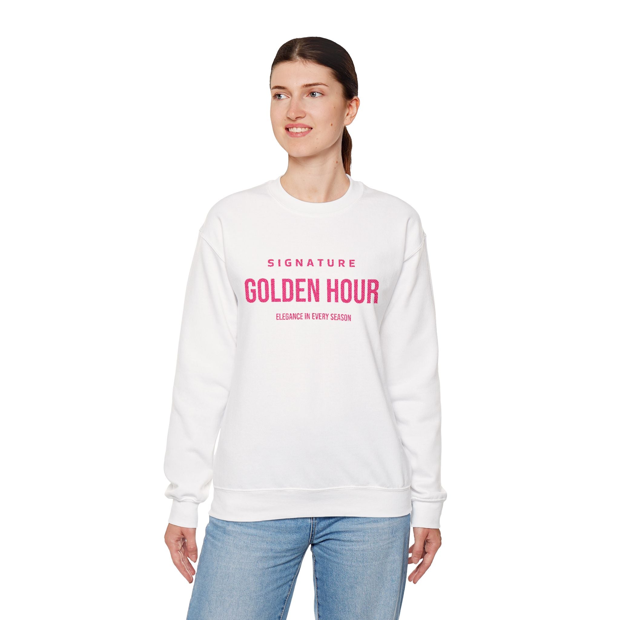 Pink Embroidered Signature Crewneck Sweatshirt