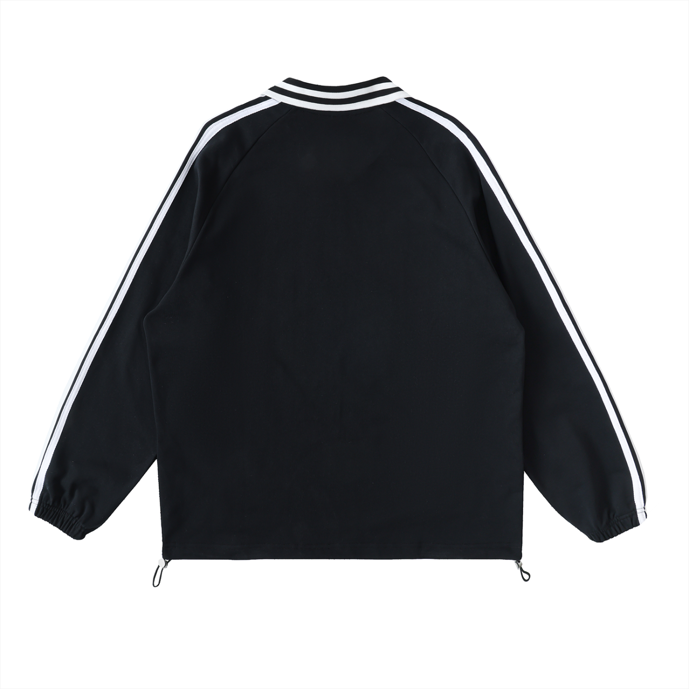 Unisex Collar striped sweatshi