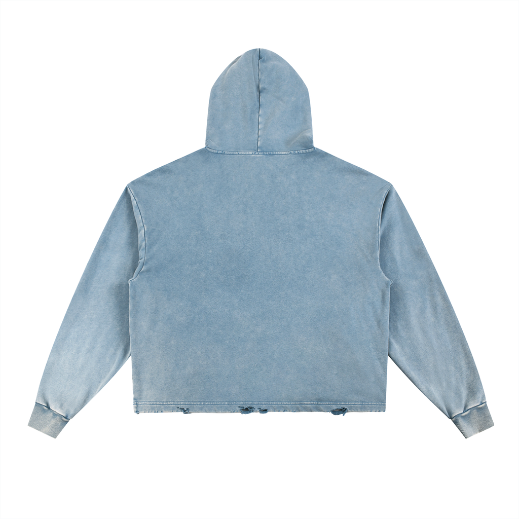 Vintage Washed Frayed-Hem Hood,Unisex Hoodie,Vintage washed hoodie
