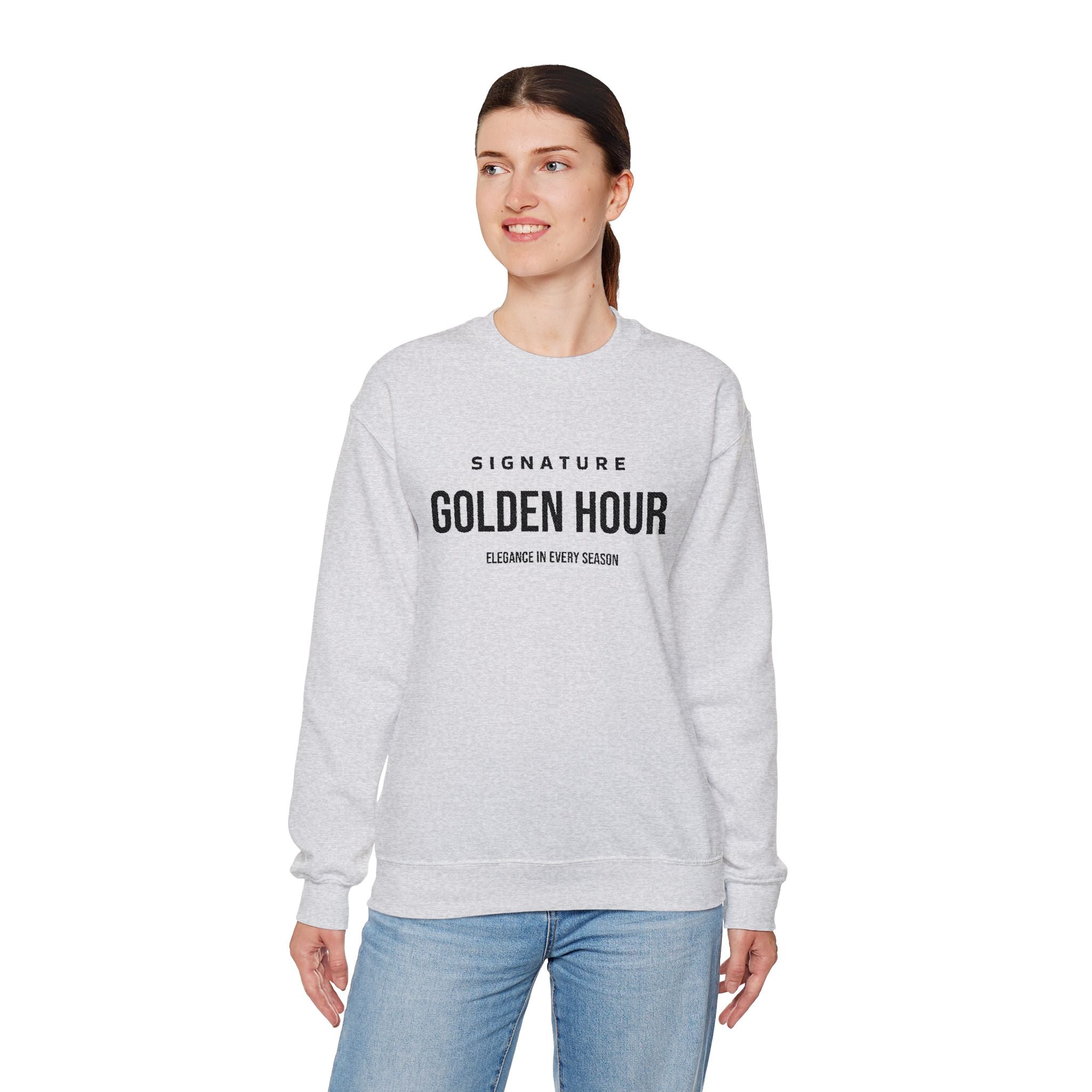 Golden Hour Embroidered Signature Crewneck Sweatshirt