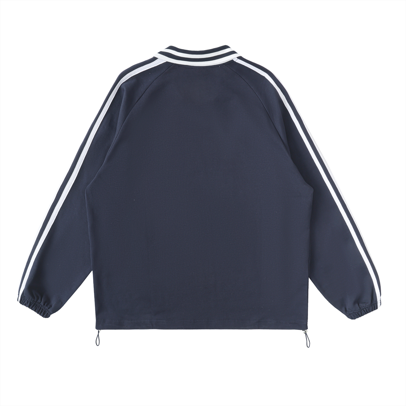 Unisex Collar striped sweatshi