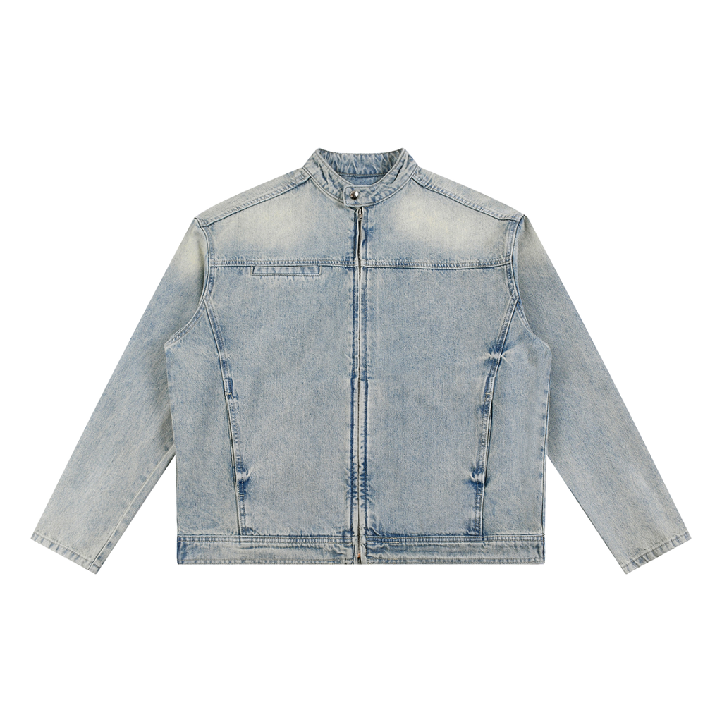 Vintage Wash Denim Jacket,Unisex Denim Jacket 