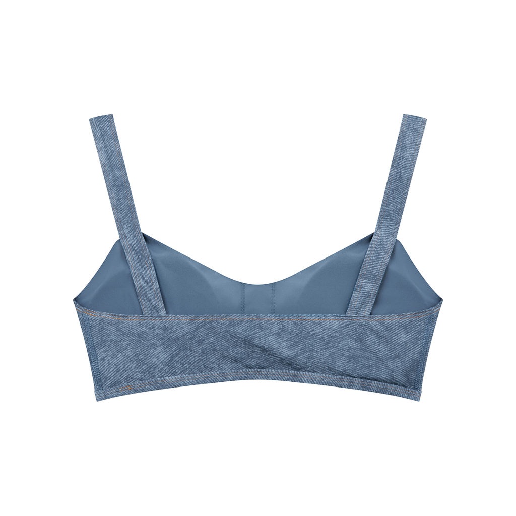 Denim sports bra 