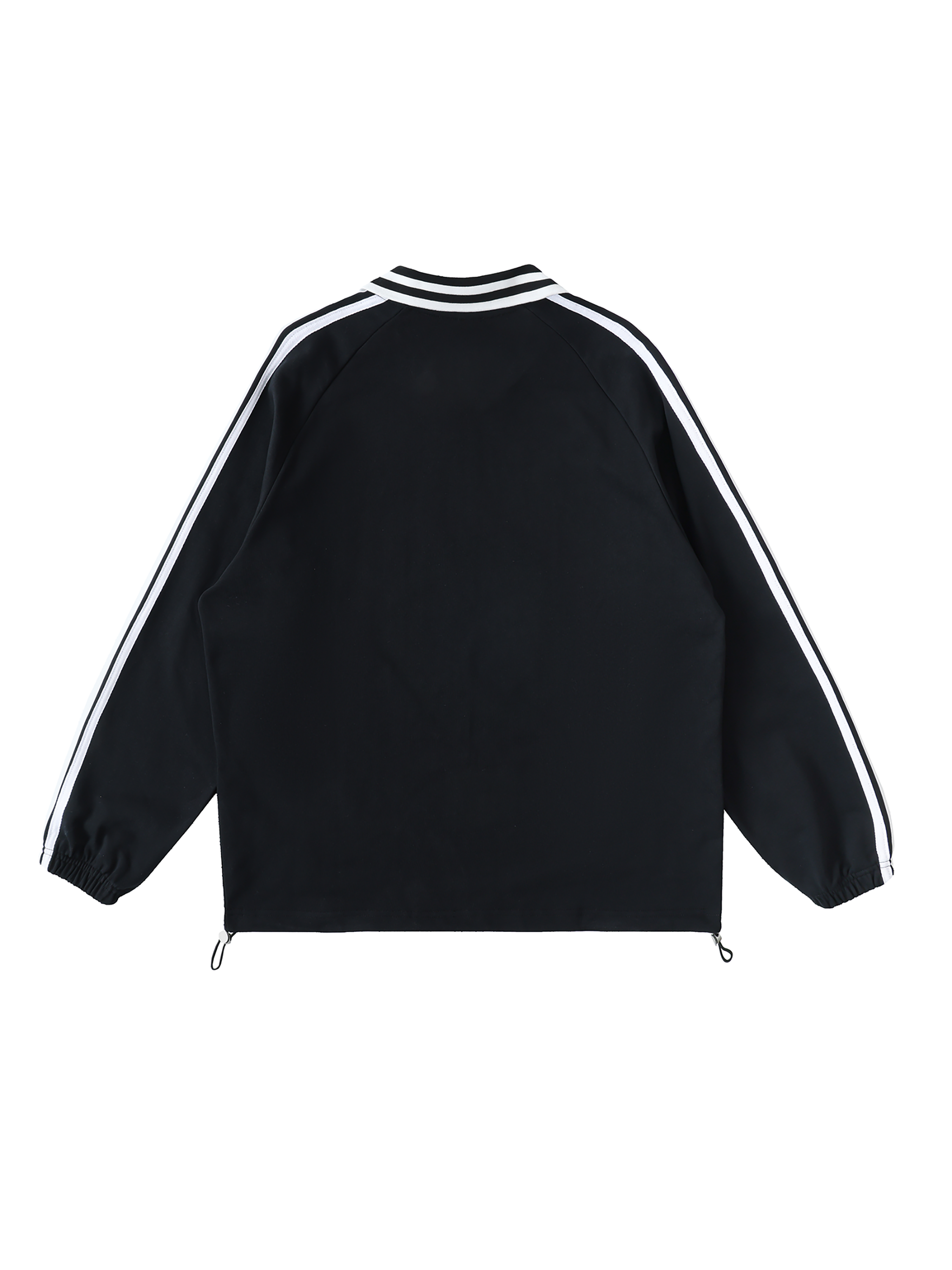 Unisex Collar striped sweatshi