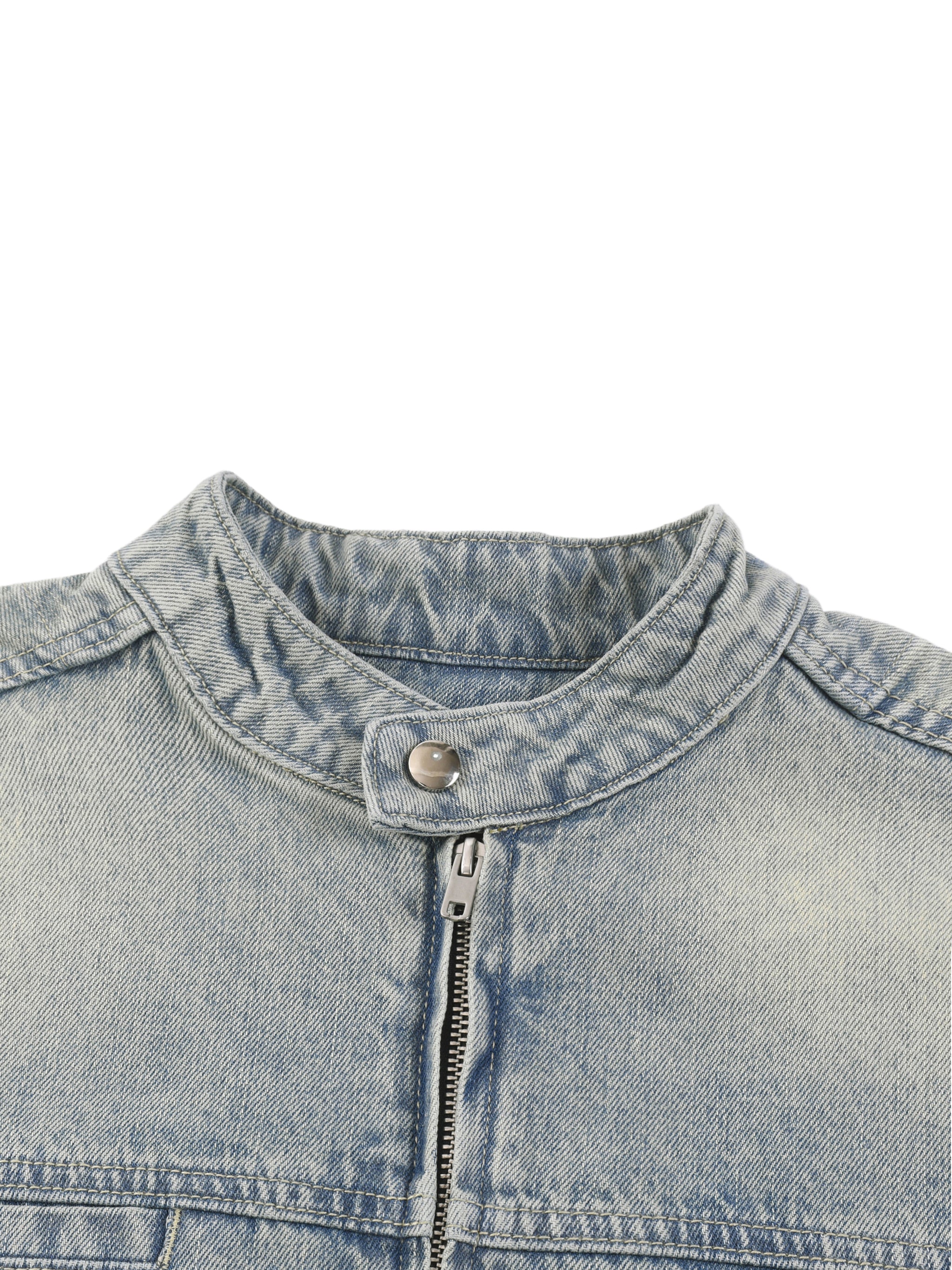 Vintage Wash Denim Jacket,Unisex Denim Jacket 
