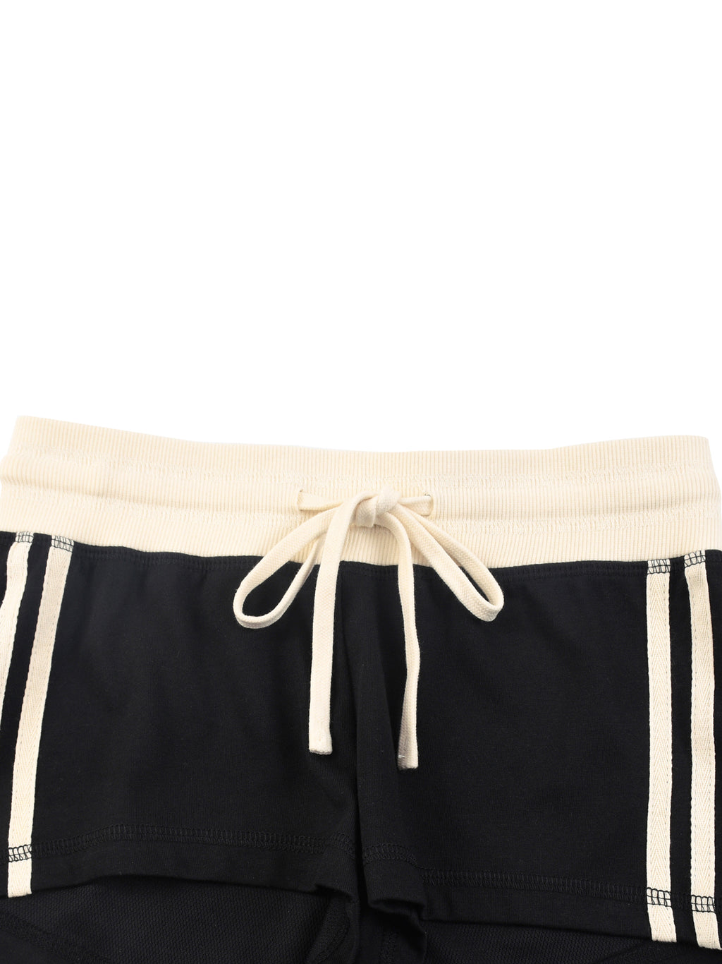 Women's White Contrast Stripe Track Shorts