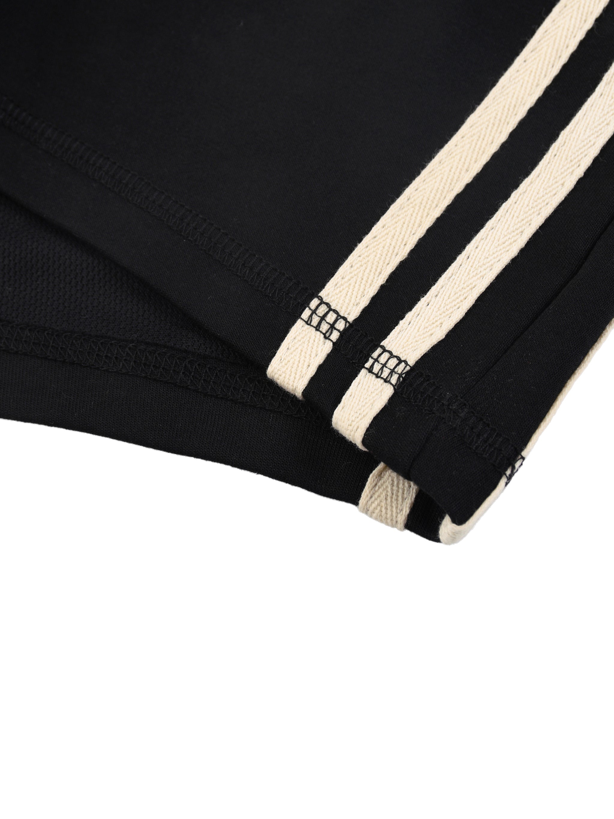 Women's White Contrast Stripe Track Shorts
