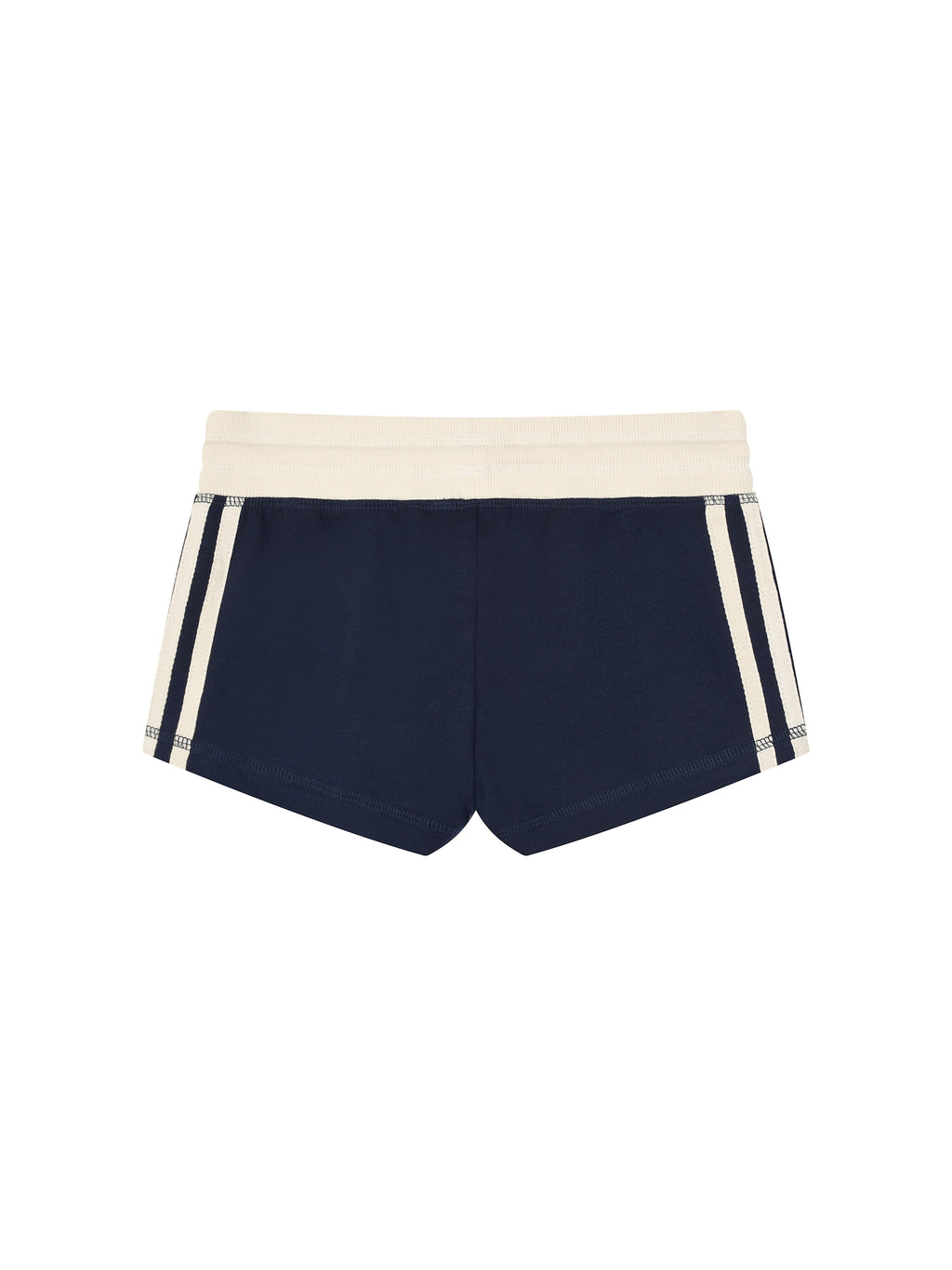 Women's White Contrast Stripe Track Shorts