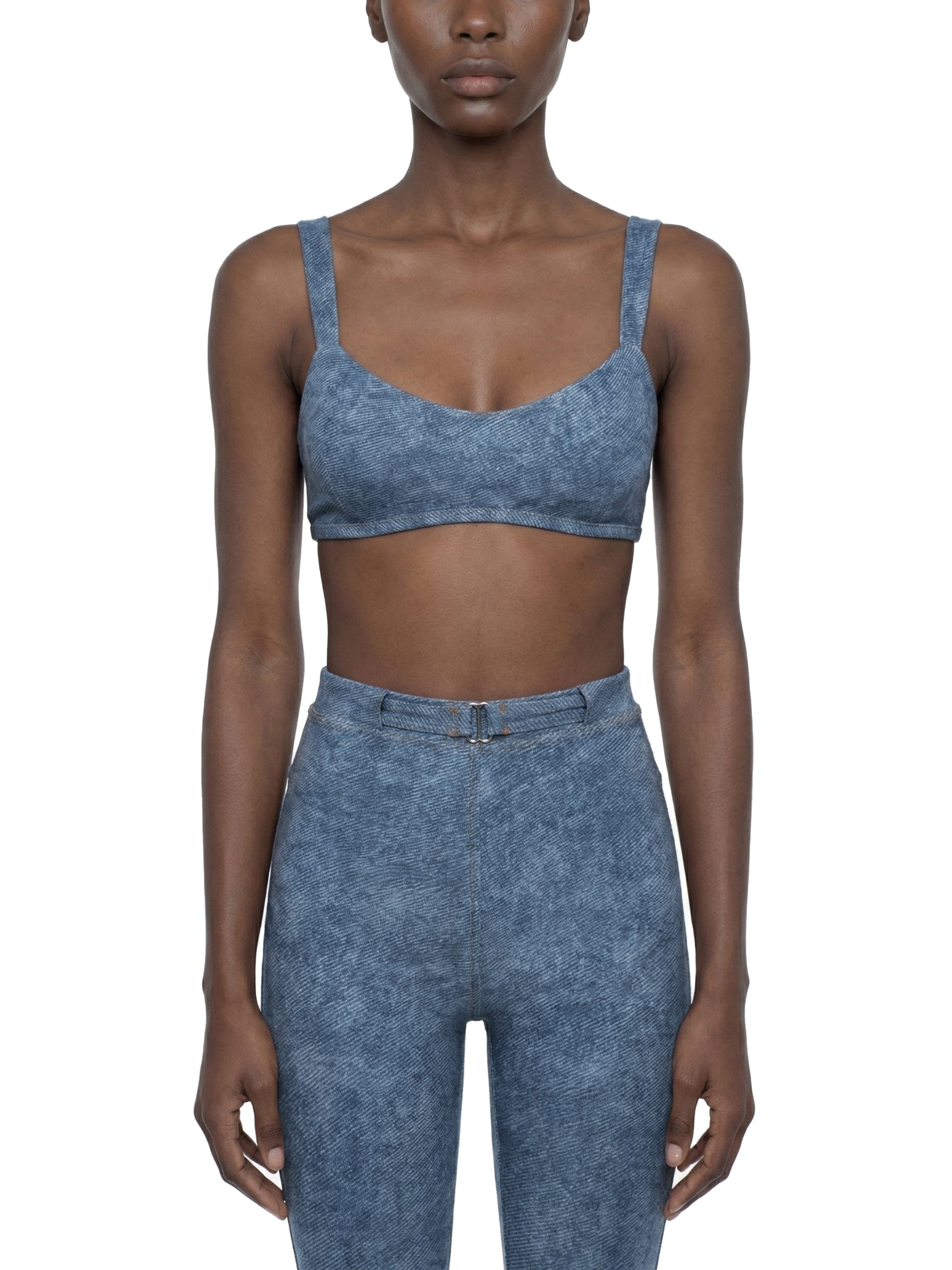 Denim sports bra 