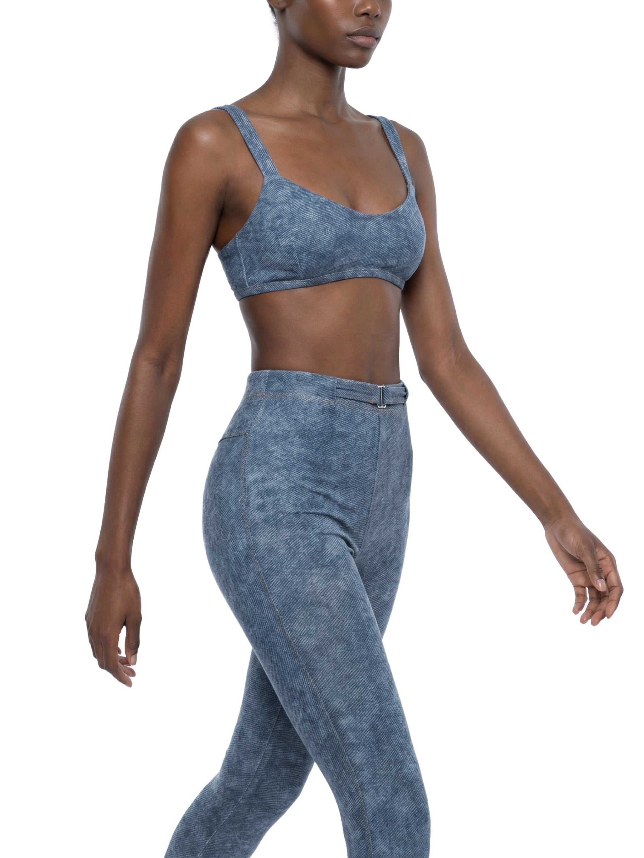 Denim sports bra 
