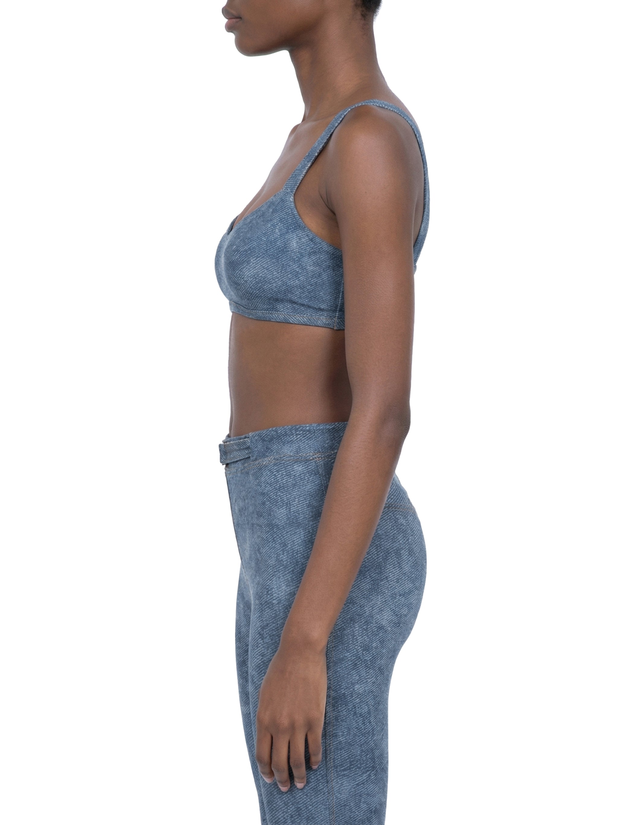 Denim sports bra 