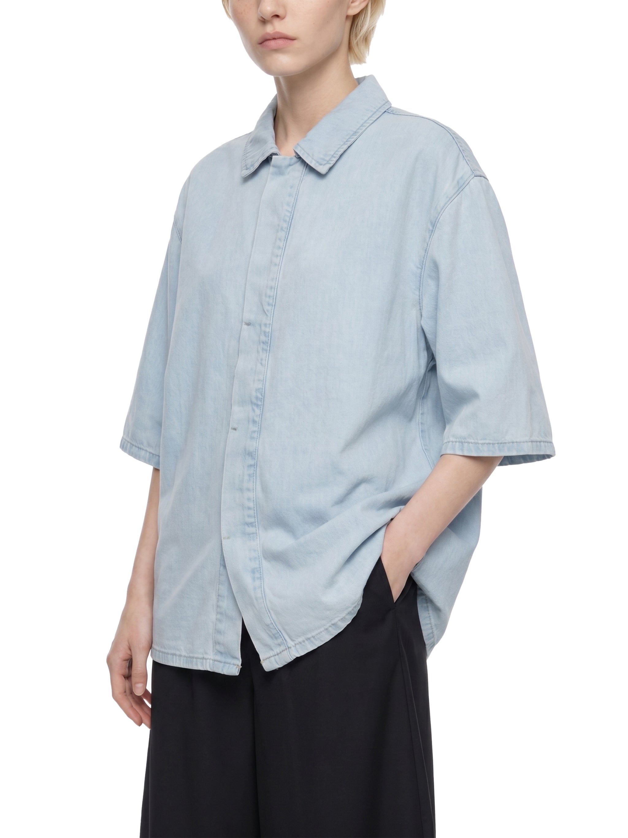 Vintage washed loose shirt