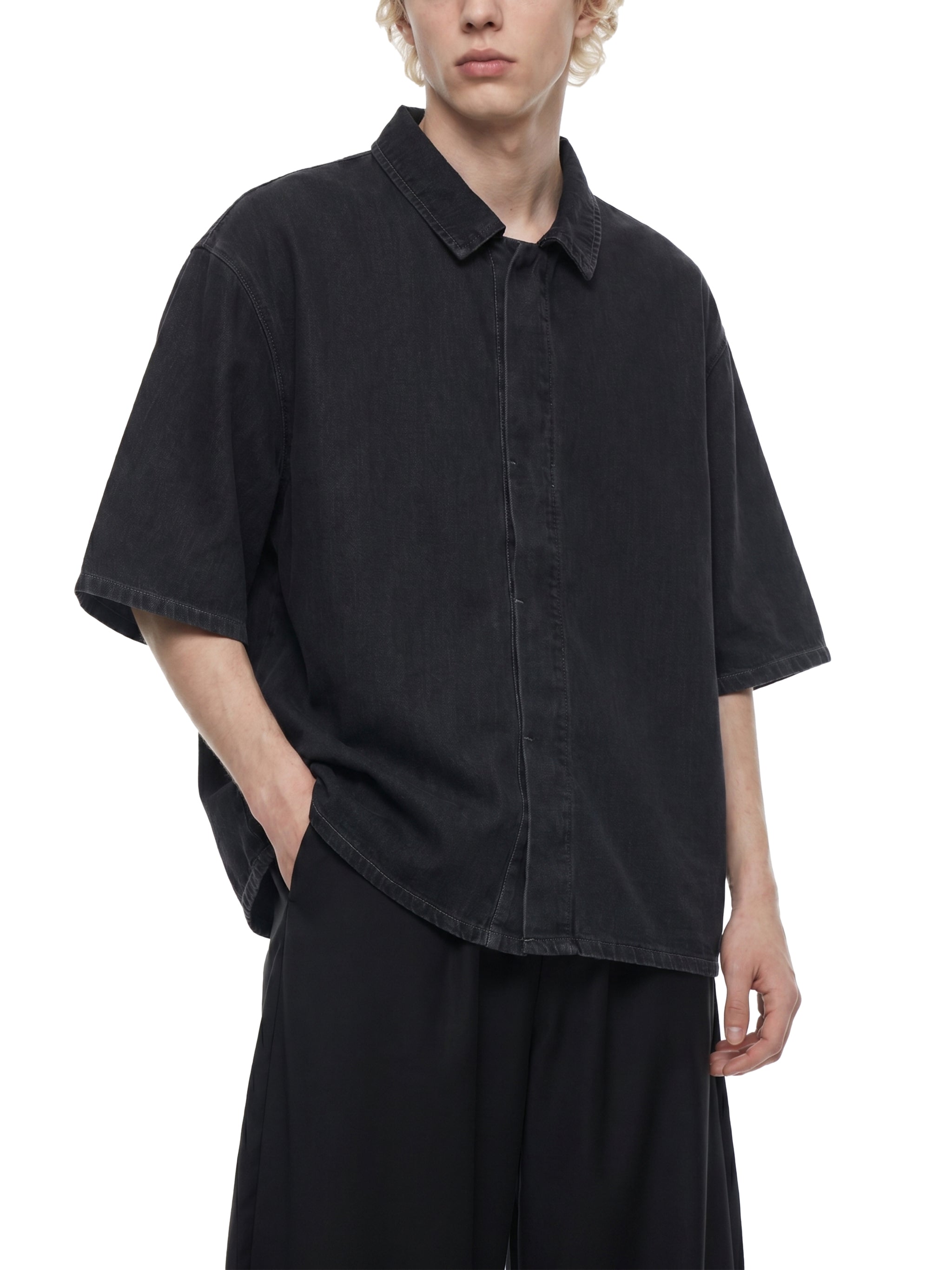 Vintage washed loose shirt